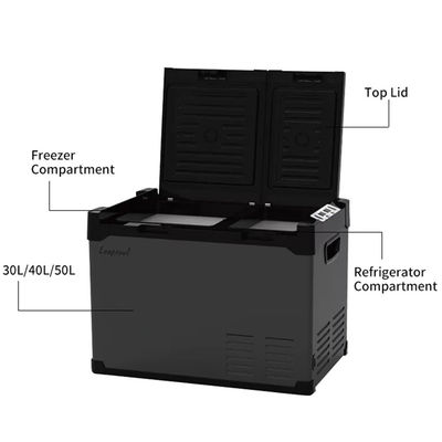 Materiali isolanti C5H10/C-Pentano 30L frigorifero solare a doppio controllo congelatore per campeggi
