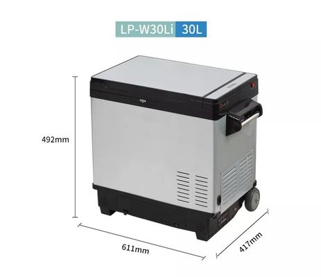 Car Fitment 30L portabile frigorifero solare frigorifero con doppia porta e batteria LFP
