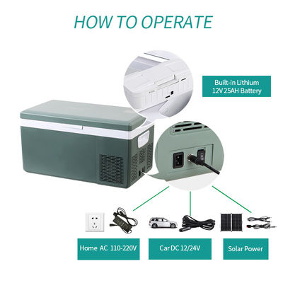 NO App controllato 25L frigorifero solare per auto con batteria sostitutiva integrata
