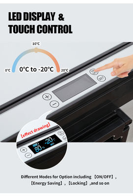 Frigorifero a doppio uso per la casa e l'auto di capacità 50L con classificazione di efficienza energetica di grado 1